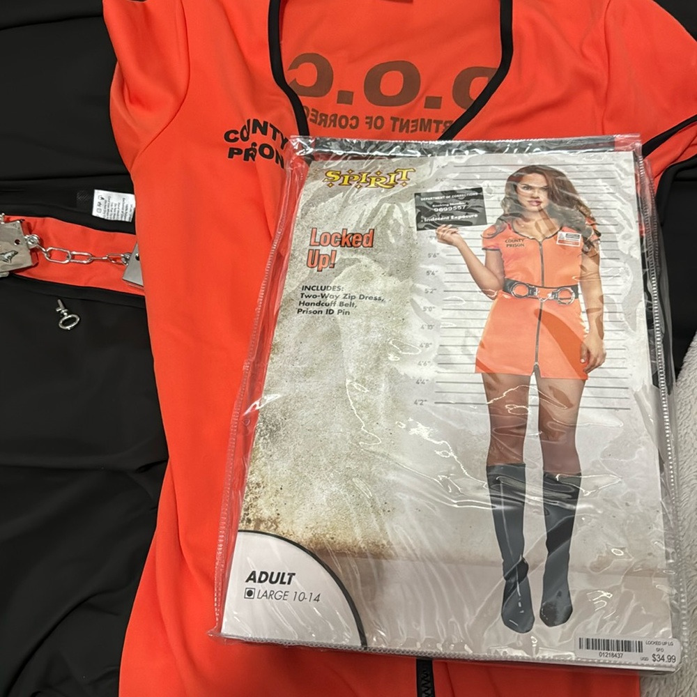 Jailbird Costume for Women size Large 10-14